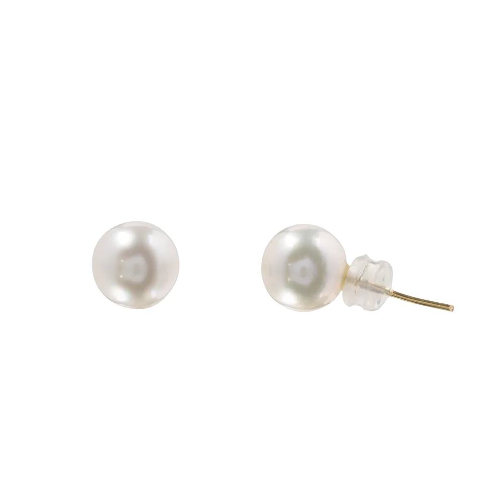 White Pearl Stud Earrings, Classic Round Pearl Posts, Minimalist Everyday Jewellery, Bridal Wedding Accessories, Gift for Her