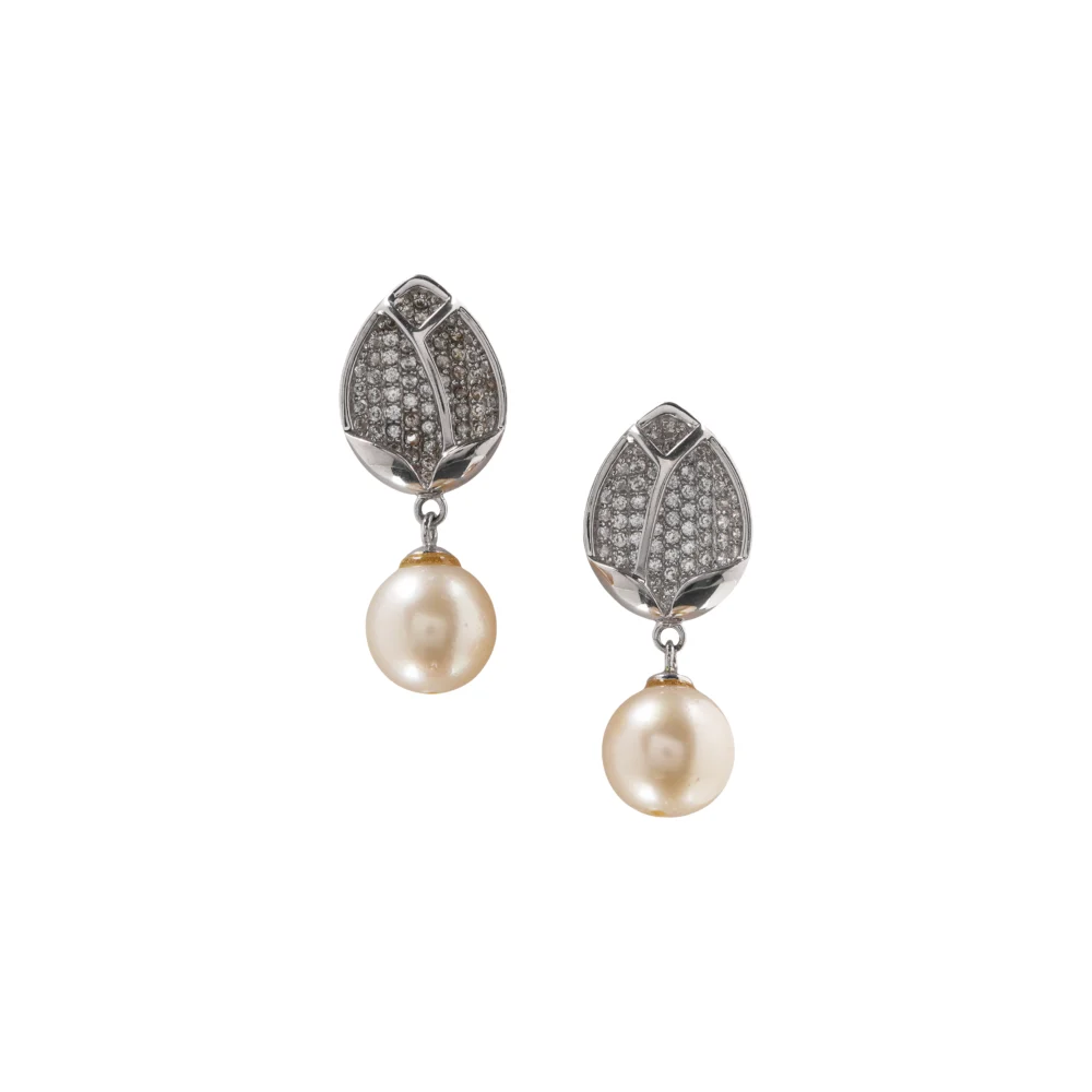 Classic Pearl Jewellery Set – Drop Earrings, Pendant Necklace & Ring with Crystal Accents, Elegant Bridal And Anniversary Gift for Her