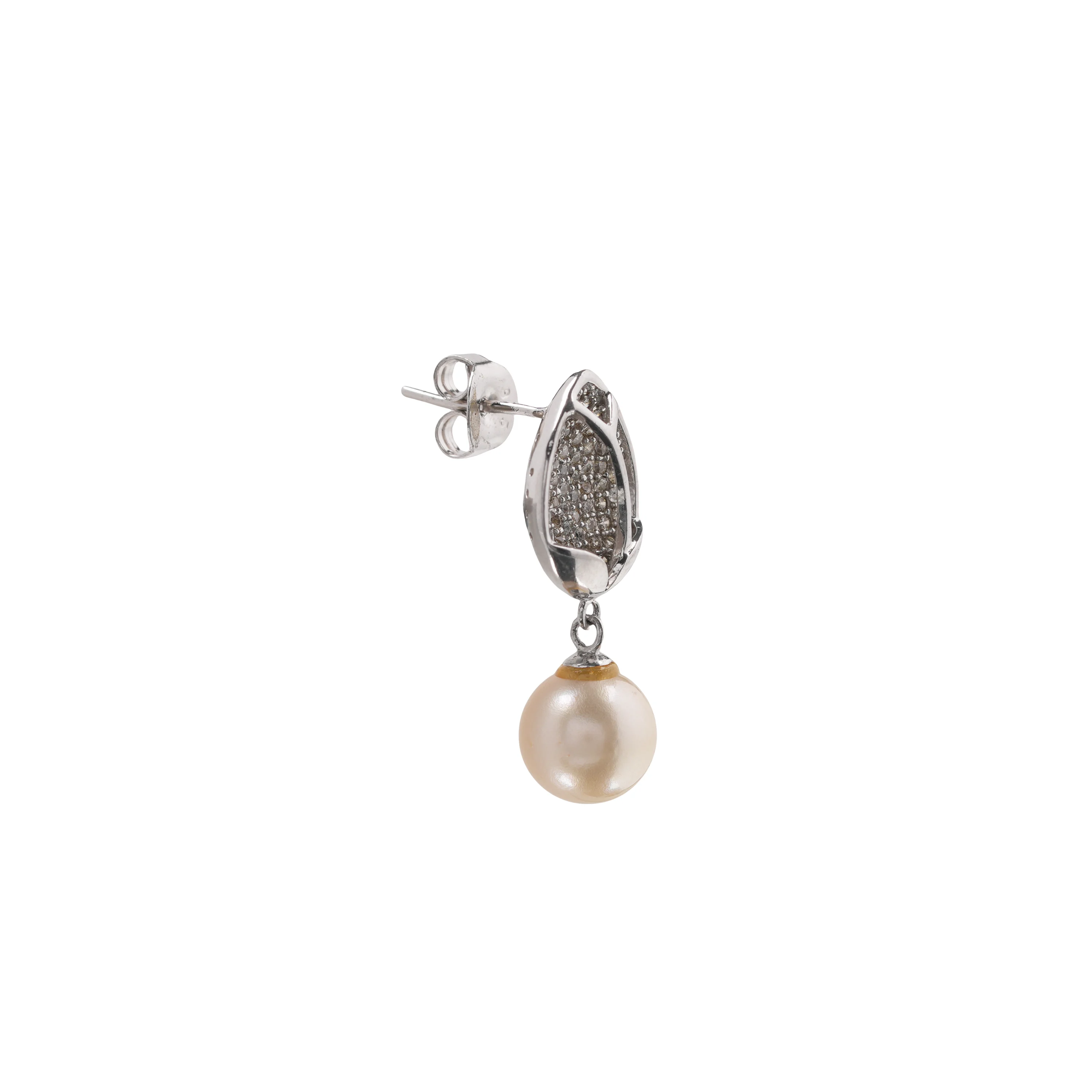 Classic Pearl Jewellery Set – Drop Earrings, Pendant Necklace & Ring with Crystal Accents, Elegant Bridal And Anniversary Gift for Her - Image 4
