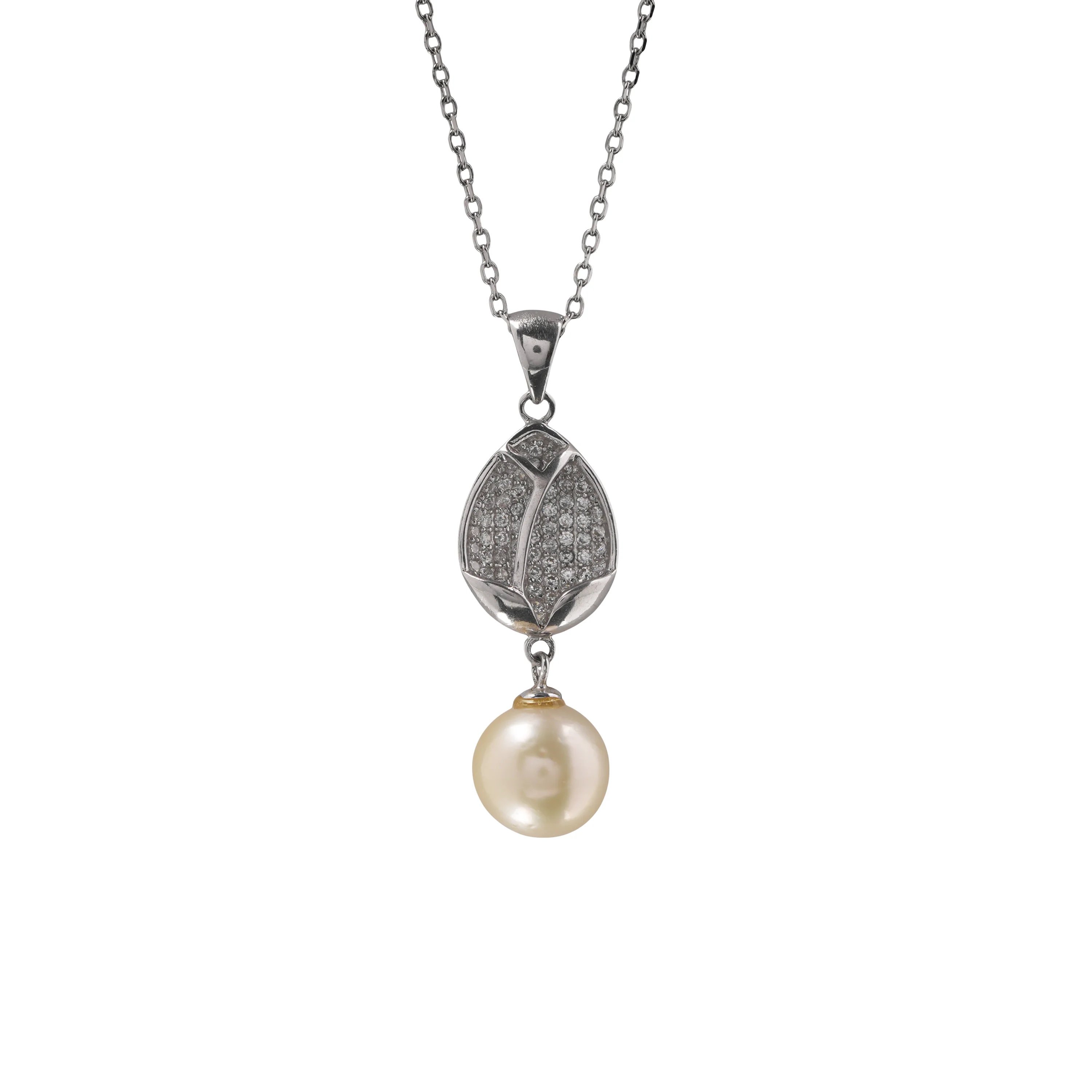 Classic Pearl Jewellery Set – Drop Earrings, Pendant Necklace & Ring with Crystal Accents, Elegant Bridal And Anniversary Gift for Her - Image 3