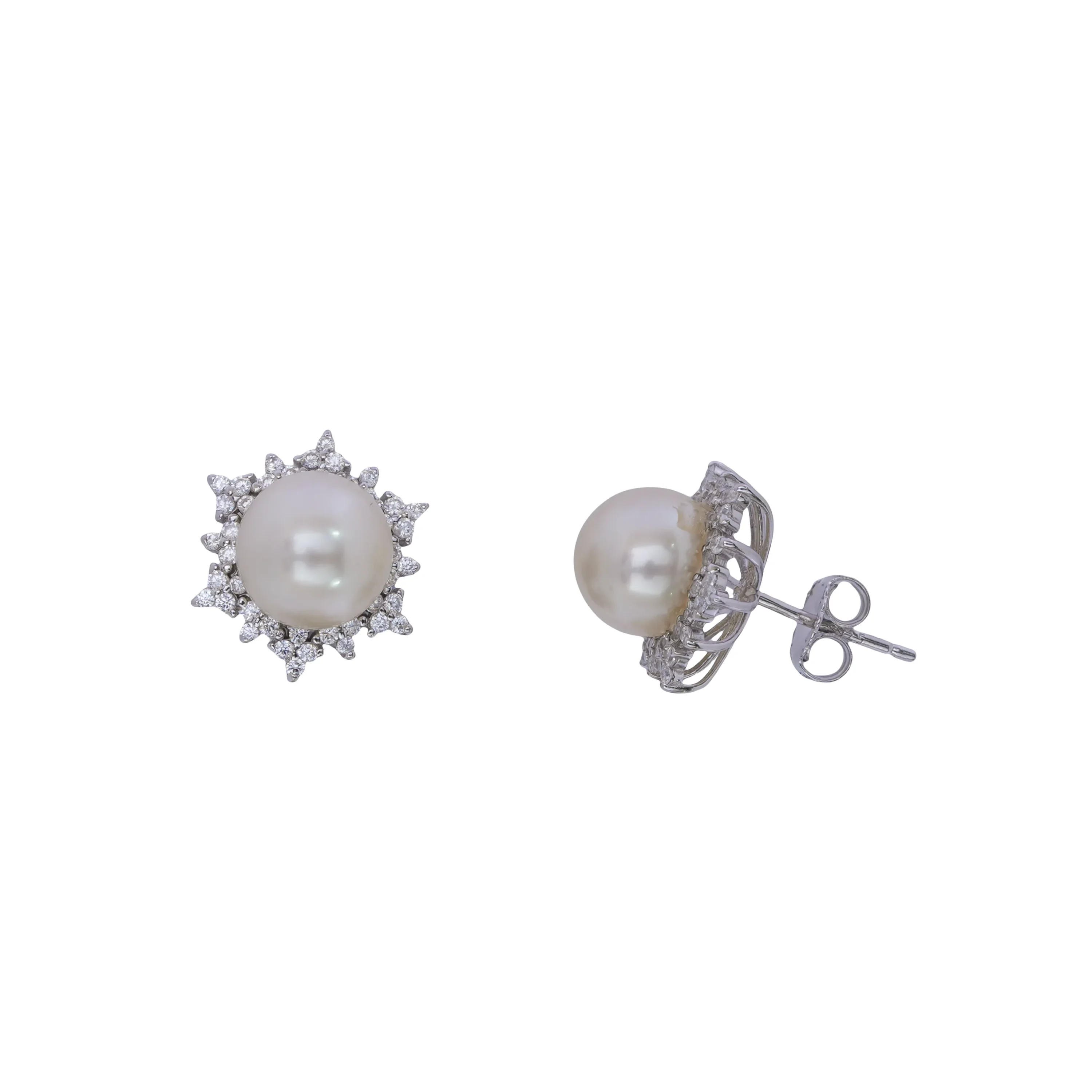 Elegant Pearl Jewellery Set, Sterling Silver Necklace, Earrings & Ring with Sparkling CZ Halo, Bridal And Anniversary Gift - Image 9