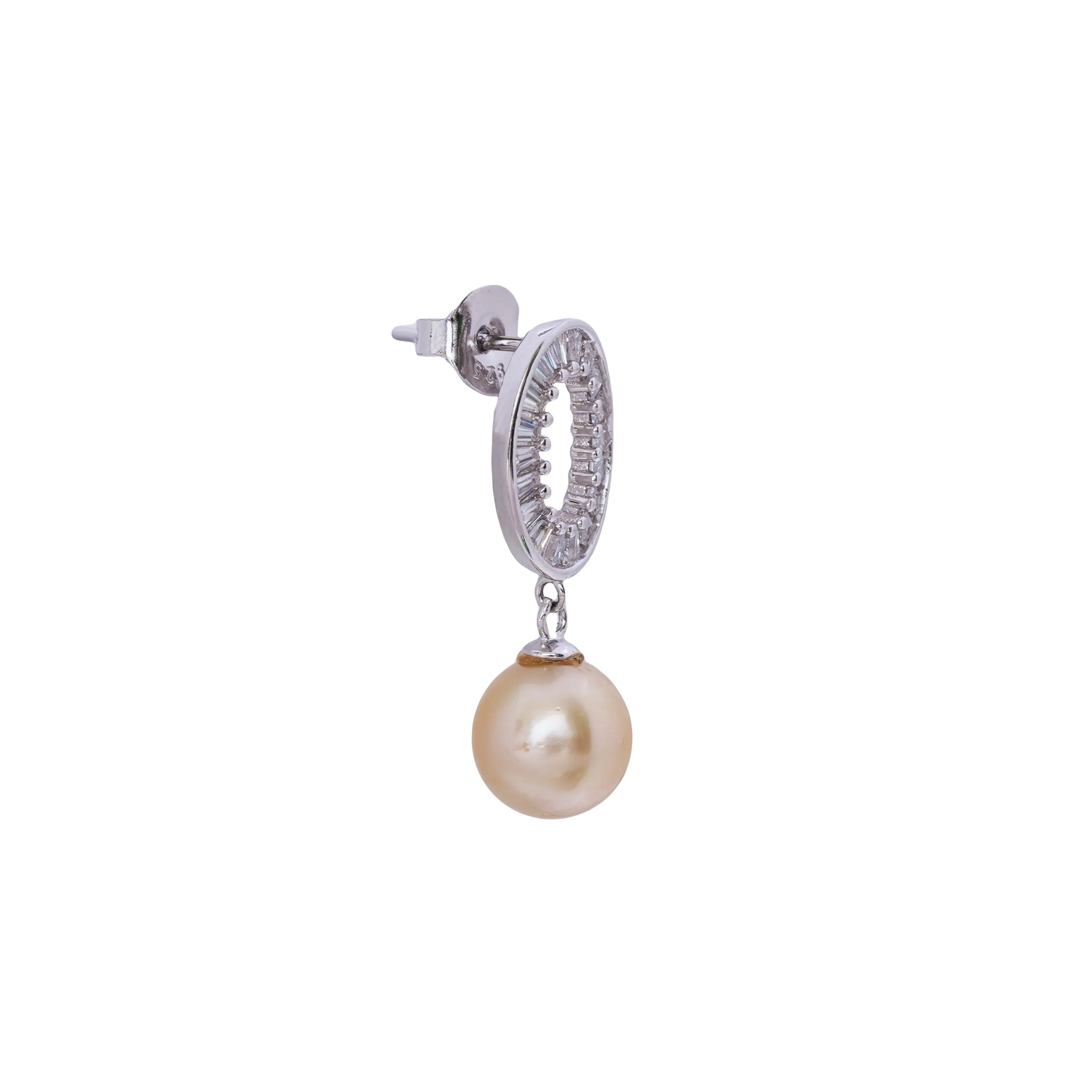 Elegant Golden South Sea Pearl Jewellery Set, Sterling Silver Necklace and Dangle Earrings ? Luxury Bridal Jewellery Gift for Her - Image 8